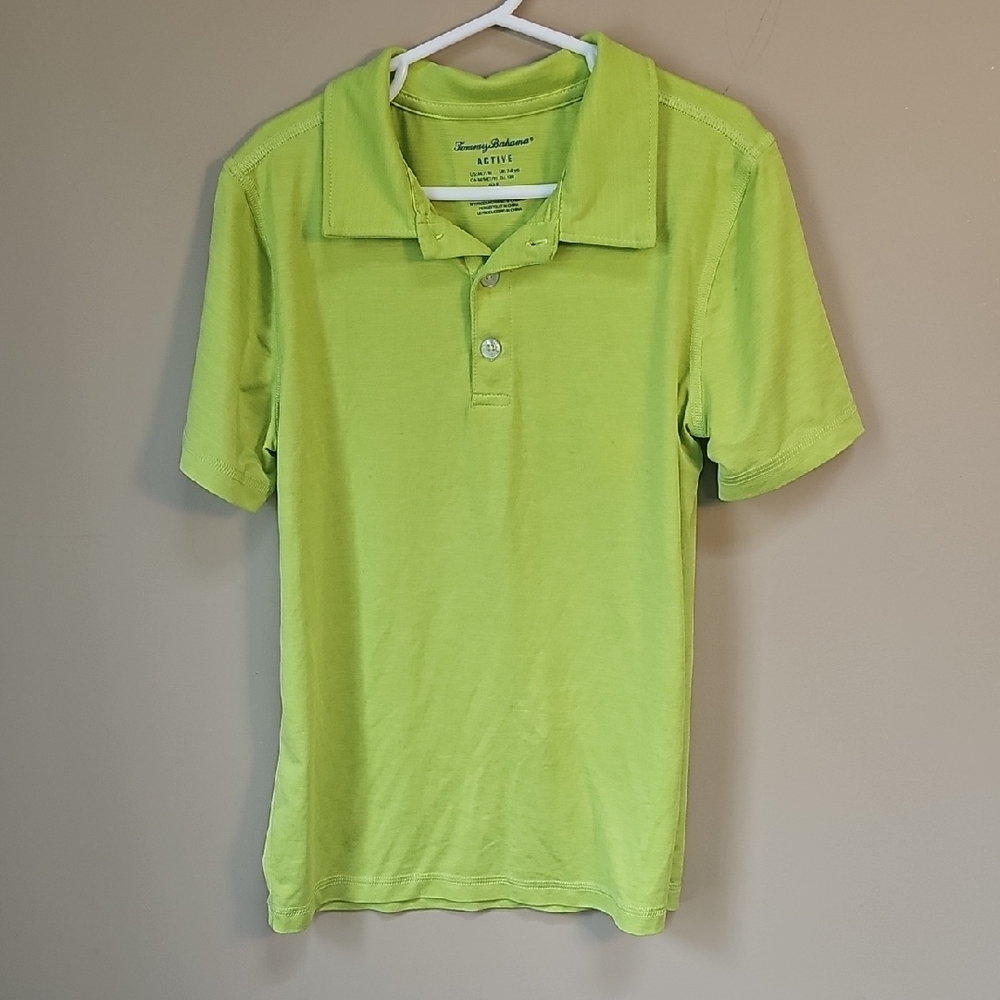 Tommy Bahama Active Kids Lime Green Short Sleeve Polo